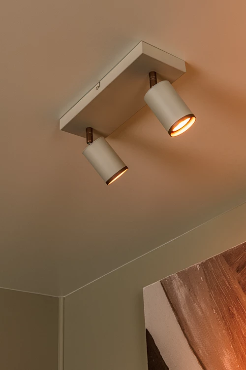 Lucide REGINA - Ceiling spotlight - 2xGU10 - Taupe | Essential - atmosphere 1